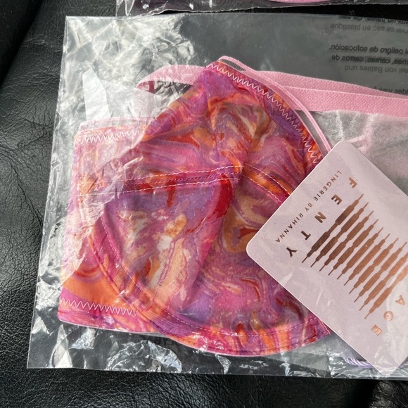 Savage X Fenty Purple Pastel Holographic Honey X-Ray Vision Unlined Demi Bra - Picture 10 of 12